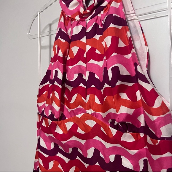 Original Milly Of New York Silk Dress size 4 Peekaboo Details High Neck Lined ZZ - Picture 8 of 13